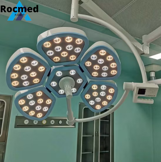 Medical Light Hospital and Clinic Ceiling Type LED Surgical Light with Two Lamp Heads