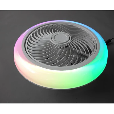 3 Farben dimmbare dekorative Unterputz-Kronleuchter-Lüfterlampe mit Fernbedienung, moderne DC-LED-Deckenventilatoren mit Licht