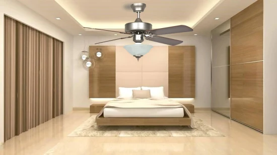 Haushaltsgeräte-Kristall, mattschwarz, wunderschöner Deckenventilator mit wendbarem Ventilatorflügel und LED-Licht, Deckenventilator für Schlafzimmer und Wohnzimmer