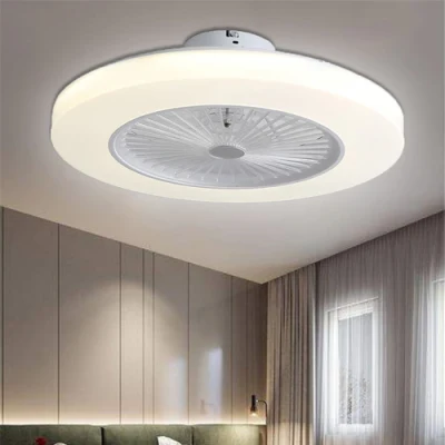 Deckenventilator mit Lichtdimmung, Fernbedienung, moderne Heimdekoration, 58 cm, ferngesteuertes Deckenventilatorlicht (WH-VLL-15)